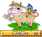 Gif animé coucou vache